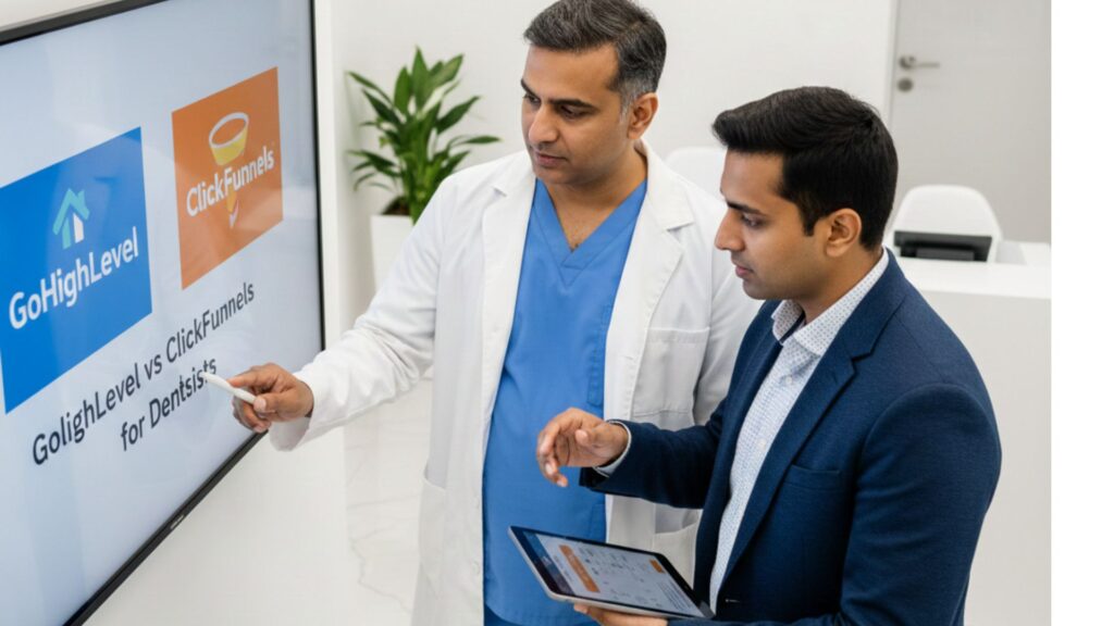 GoHighLevel vs ClickFunnels for Dentists